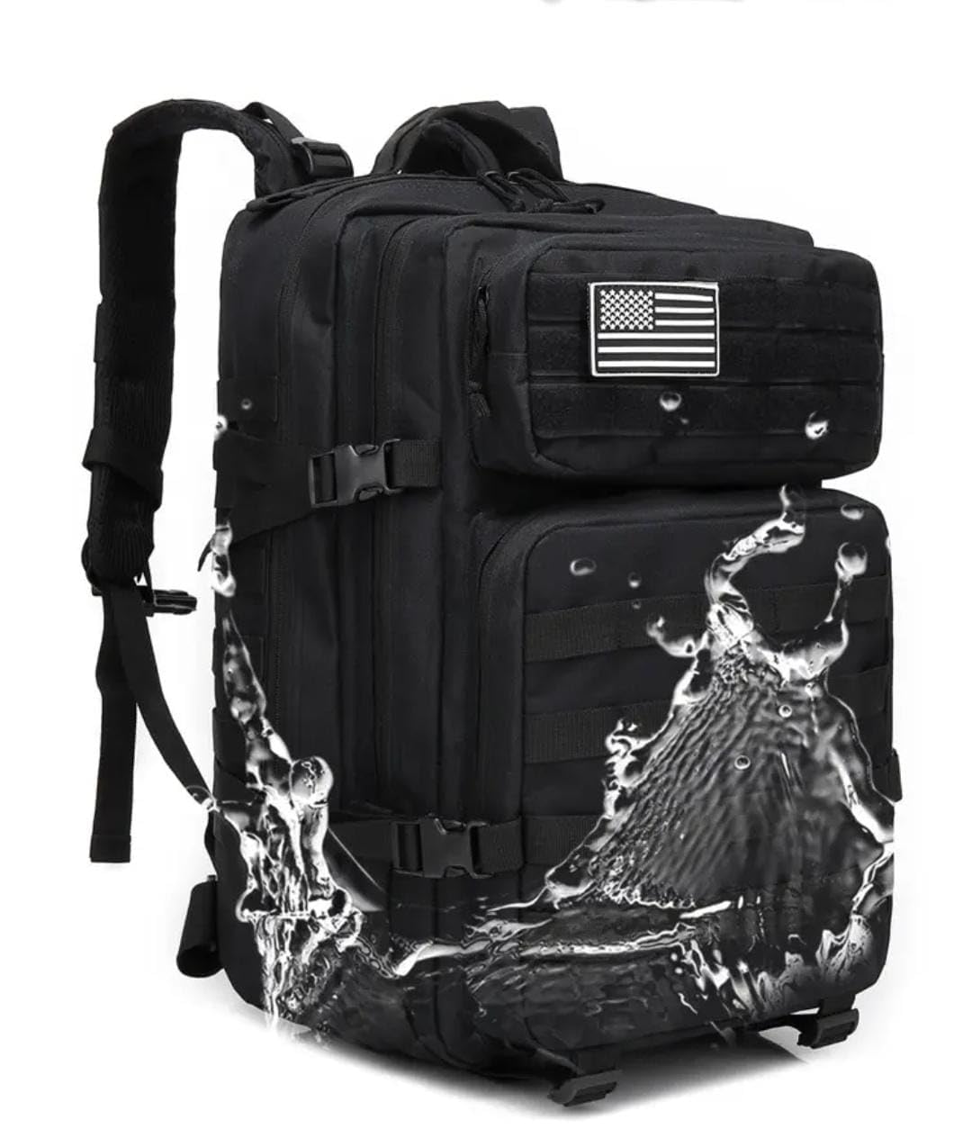 Fifarise 900D Oxford Military Tactical Backpack Molle Army Assault,3 days pack bug out Bag for Photographer,Hicking,Treeking,Travel (Black CP)