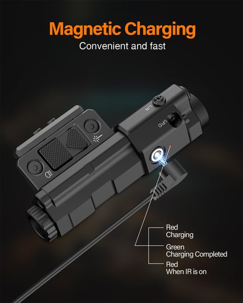 Mlok Picatinny Mounted 940nm IR Illuminator Flashlight IR Laser Combo for Night Vision Scope, Rechargeable Infrared Scope Hunting Light for Night Vision Optics (Must be Used with Night Vision Devices)