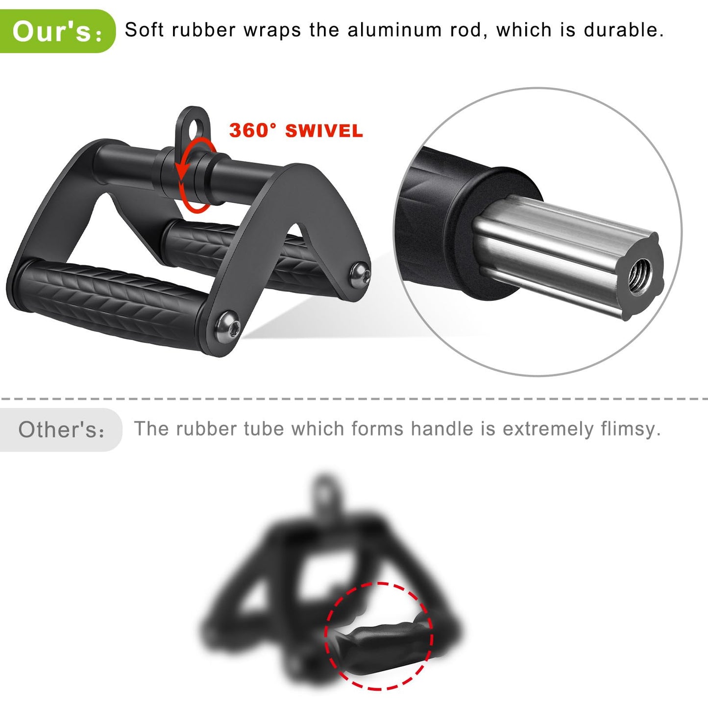 SELEWARE Cable Machine Attachments Set LAT Pulldown Attachments Cable Machine Accessories for Home Gym Weight Workout Tricep Rope Double D Row Handle V Bar Handle Pull Down Bar Straight Bar