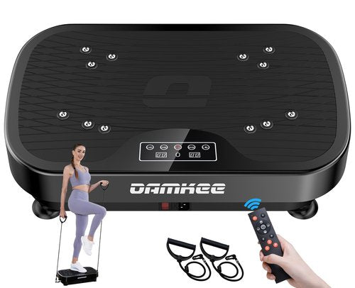 DamKee Vibration Plate Exercise Machine, Vibration Plate for Lymphatic Drainage, 9 Modes Whole Body Workout Vibrating Fitness Platform for Weight Loss & Shaping, Wellness - Home Gym Equipment (A-1)