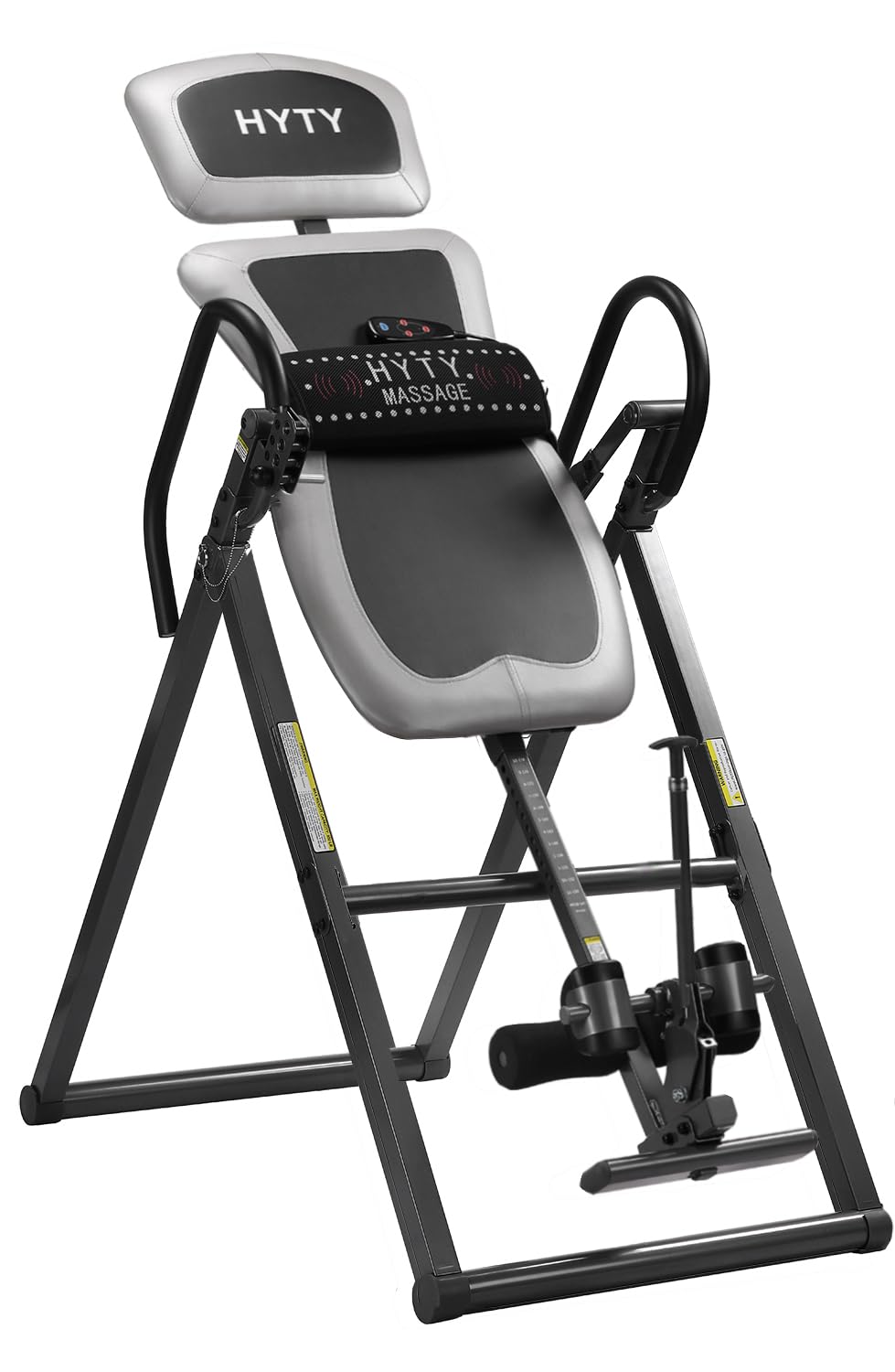 HYTY Massage Inversion Table for Back Pain Relief - Back Stretcher Machine with Adjustable Headrest, Foldable Design, Back Inverter/Strength Training, 300 Lbs Capacity