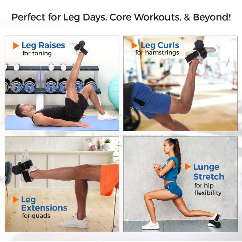 Dumbbell Foot Attachment for Leg Workout - Black, 1 Piece