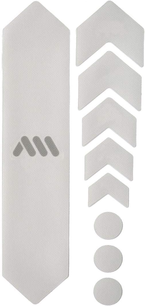 All Mountain Style Bike Frame Protector Universal Fit - 9-Piece Set for Down Tube, Chainstay, Cable Wear, High-Impact Honeycomb PVC to Protect Your Bike from Scratches, Chips and Dings