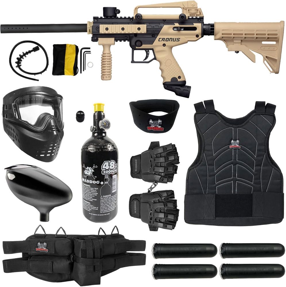 Tippmann Cronus Tactical Paintball Gun Marker Starter Package - Maddog Edition