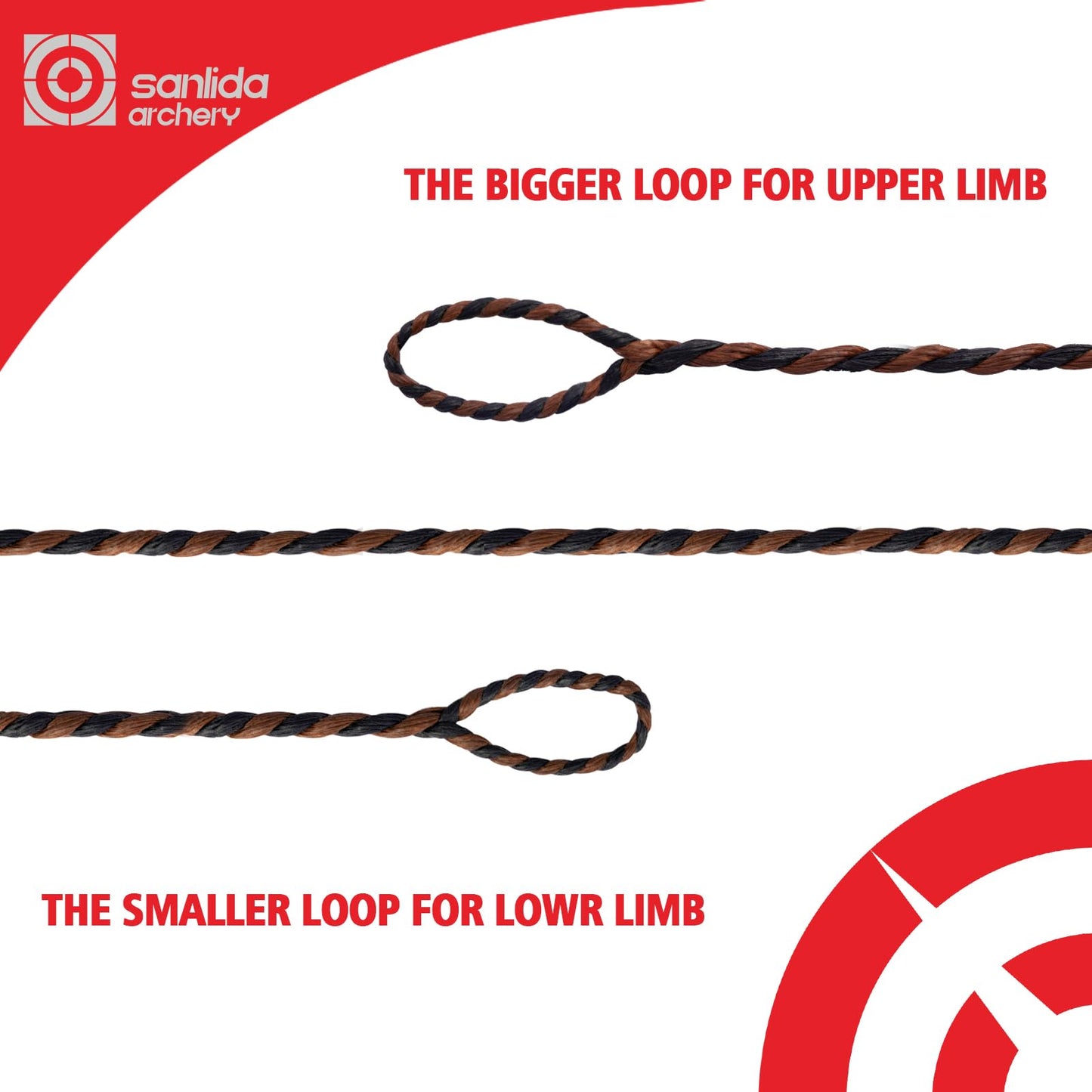 sanlida Archery 2PCS Dynaflight BCY D97 Handmade Flemish Twist Bow String 16 Strands Replacement for Traditional Longbow Recurve Bow One-Piece Bow, AMO Length 68" and 60" (AMO 68" (Actual 65"))