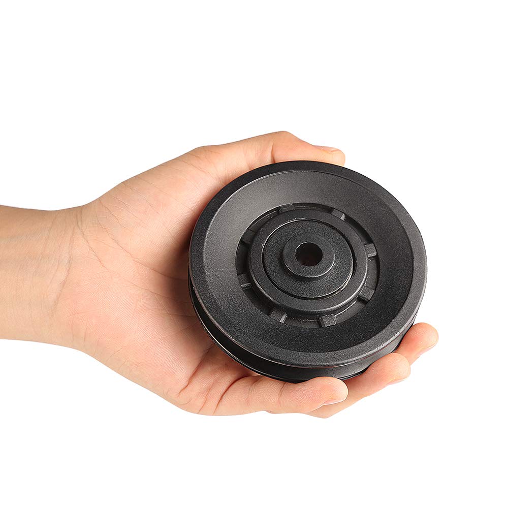 90mm(3.54inch) Universal Bearing Pulley Wheel for Cable Machine Gym Equipment Part Garage Door (2 PCS)