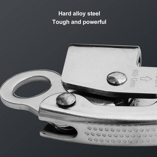 VBESTLIFE Fall Protection Rope Grab, Alloy Steel Self-Locking Device with Spring Mechanism for Rock Climbing Fire Rescue Industrial Safety Equipment