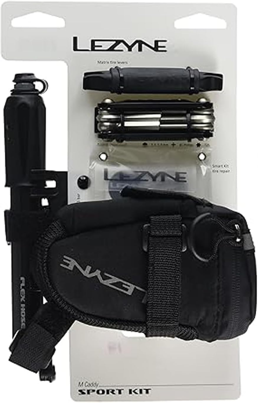 LEZYNE M-Caddy Bike Repair Kit with Medium Wedge-Shaped Saddle Bag for Long-Distance Riding - Sport Kit - 1-SB-CADLD-V2M04