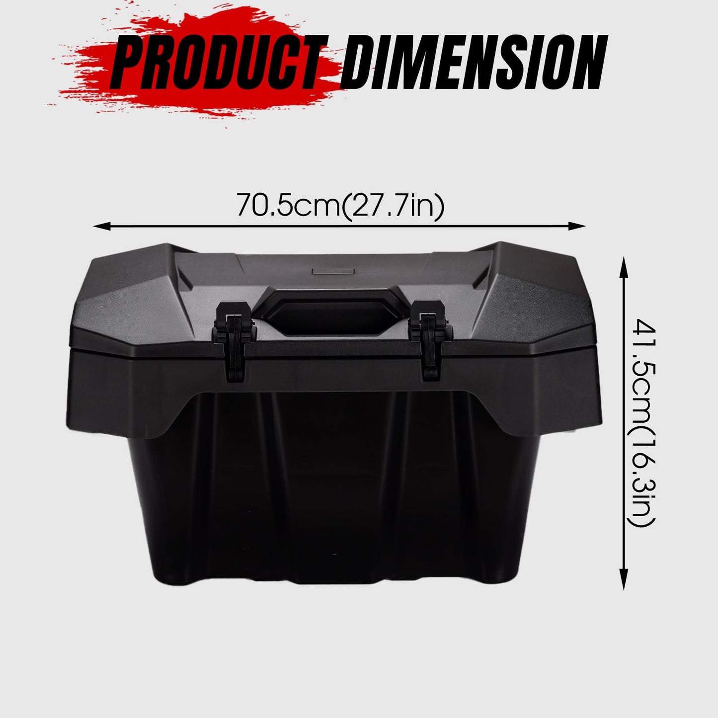 A & UTV PRO 82 QT UTV Rear Cargo Box for 2024 2025 Polaris RZR XP 1000 Accessories, Water Resistant Cargo Storage Bin with Two Lockable Latches for Polaris RZR XP 1000/ XP 4 1000, Replace OEM #2889611