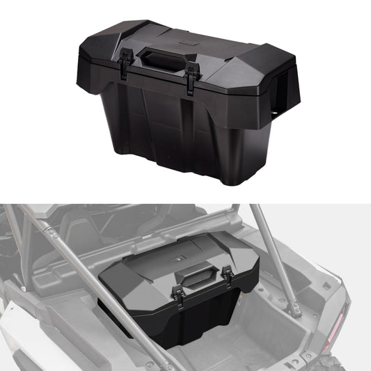 A & UTV PRO 82 QT UTV Rear Cargo Box for 2024 2025 Polaris RZR XP 1000 Accessories, Water Resistant Cargo Storage Bin with Two Lockable Latches for Polaris RZR XP 1000/ XP 4 1000, Replace OEM #2889611