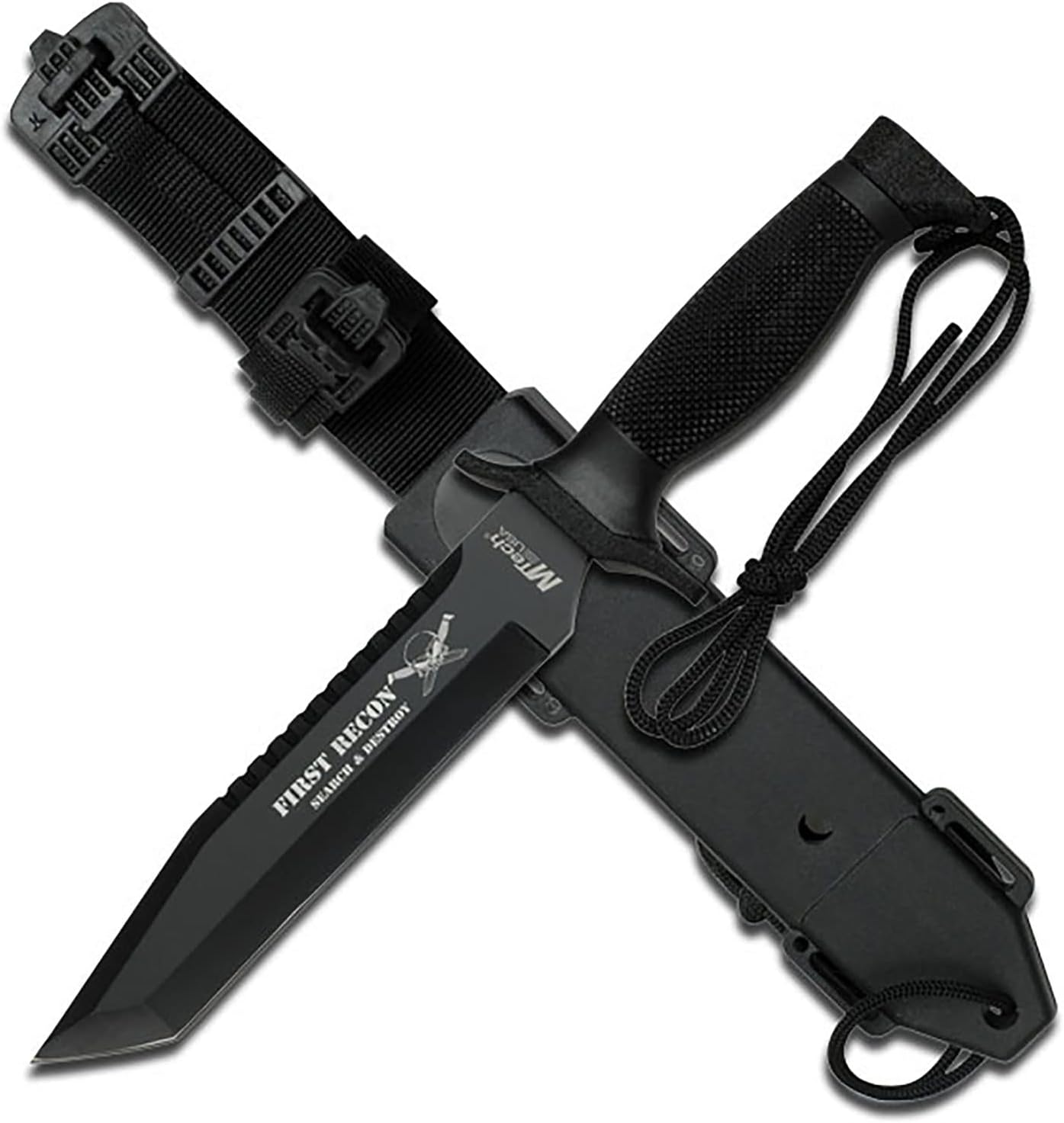 MTECH USA Mt-676Tb Fixed Blade Knife 12-Inch Overall , Black