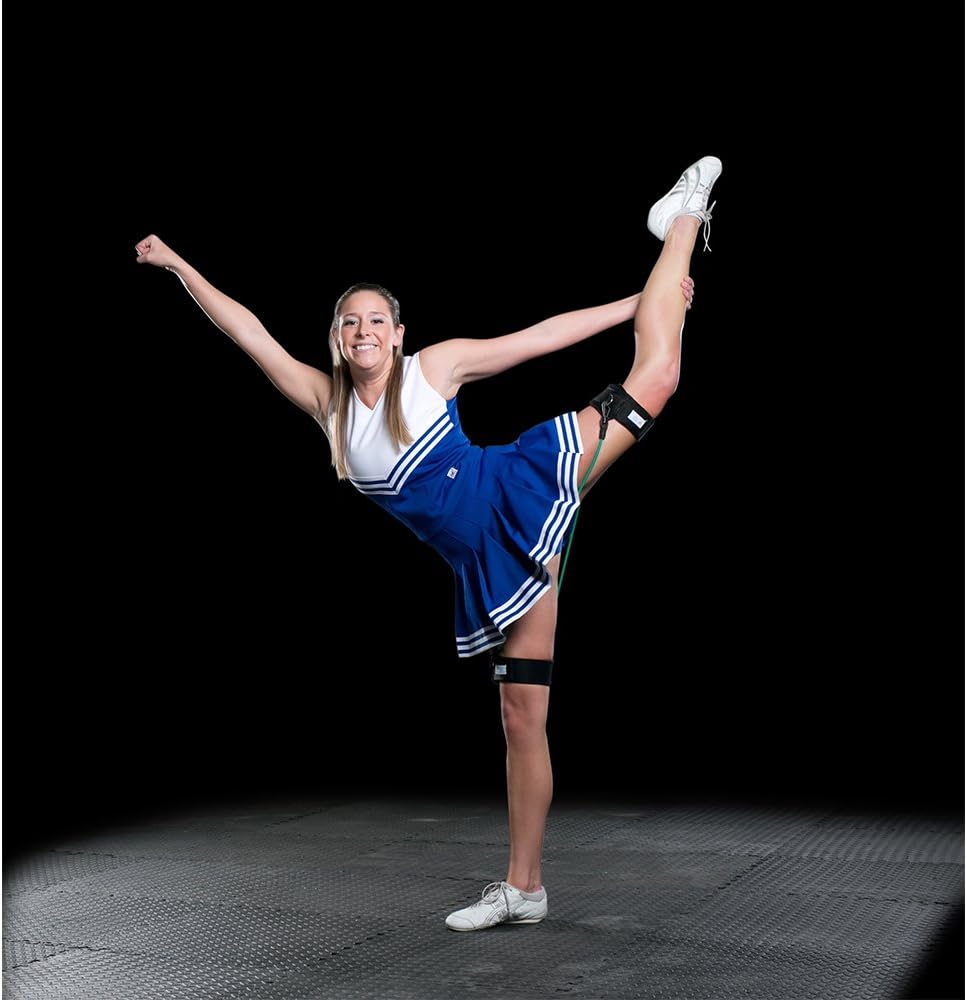 Cheer Kinetic Bands Cheerleader Flexibility and Strength Training | Improve Jumps, Stunts, Landings | 4-Level Leg Resistance Bands & 12 Stunt Strap Color Options, Digital Training Downloads