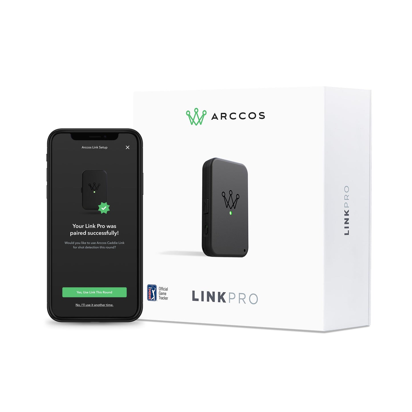 Arccos Link Pro Wearable: Automatically Track Your Golf Game Without Your Phone, Compatible with Arccos Smart Sensors & Arccos Smart Grips