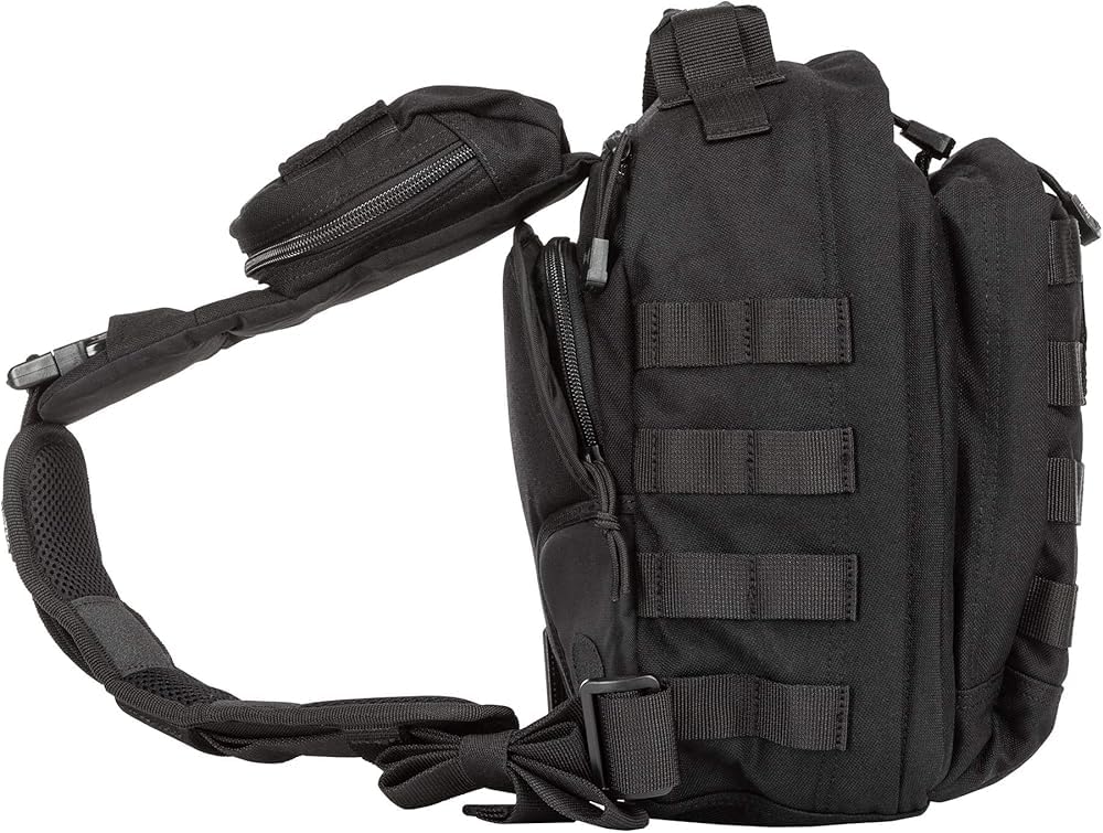 5.11 Tactical Sling Bag Pack MOAB 6, Shoulder Crossbody Military Bag, 11L, Black, Style 56963ABR