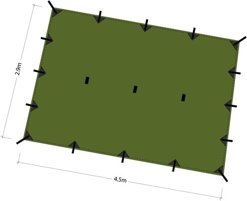 DD Hammocks - DD Superlight Tarp XL Olive Green: 15ft x 10ft