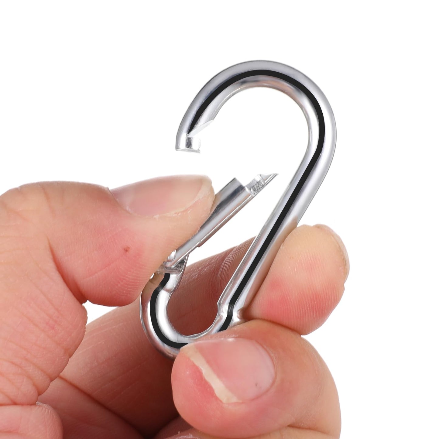 Gjinxi Flag Clips for Flagpole Rope, 4PCs Flag Pole Clips to Hold Flag, Zinc Alloy Swivel Hooks for Outdoor, Carabiner Keychain Clip, Dog Leash Hook, Flagpole Hardware Accessories for Flagpole Rings