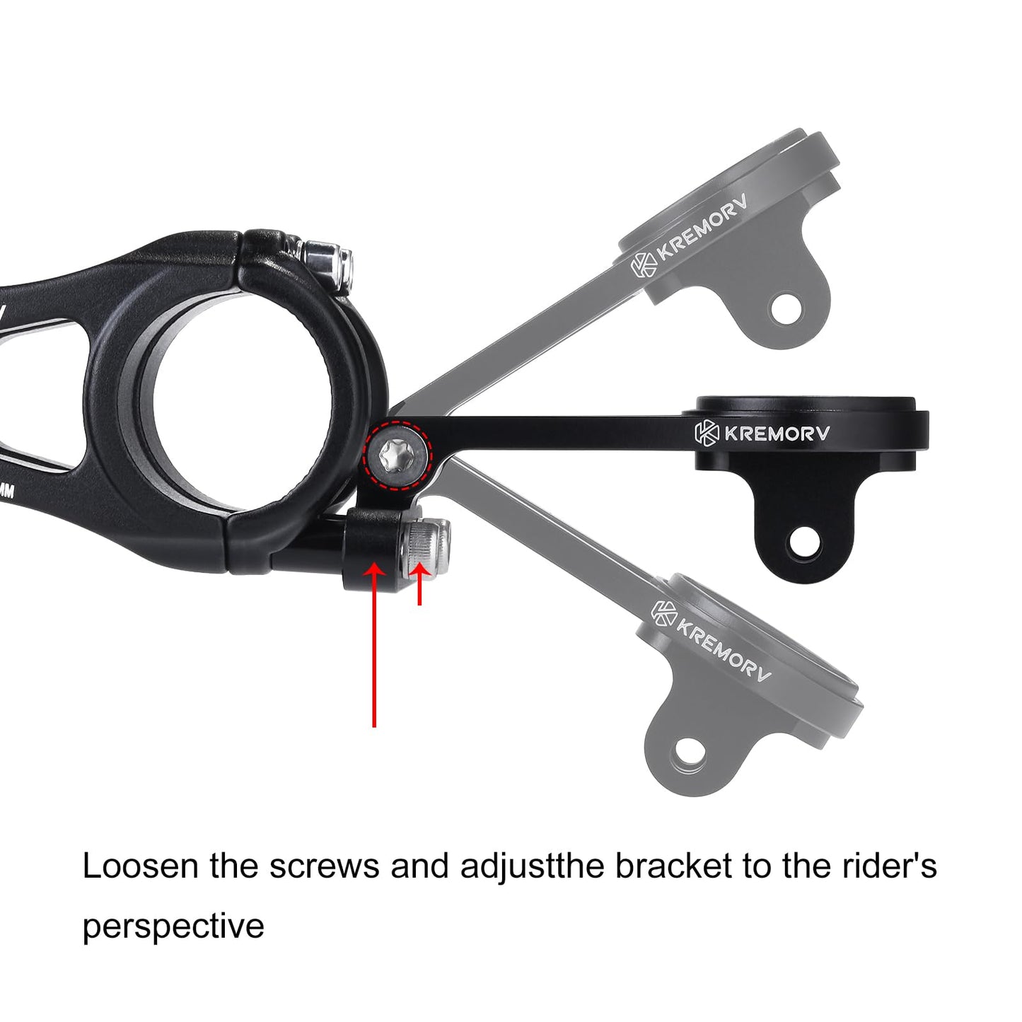 KREMORV Bike Mount for Wahoo Elemnt, Bolt, Roam, Mini - Adjustable Aluminum Alloy Bicycle Computer Mount