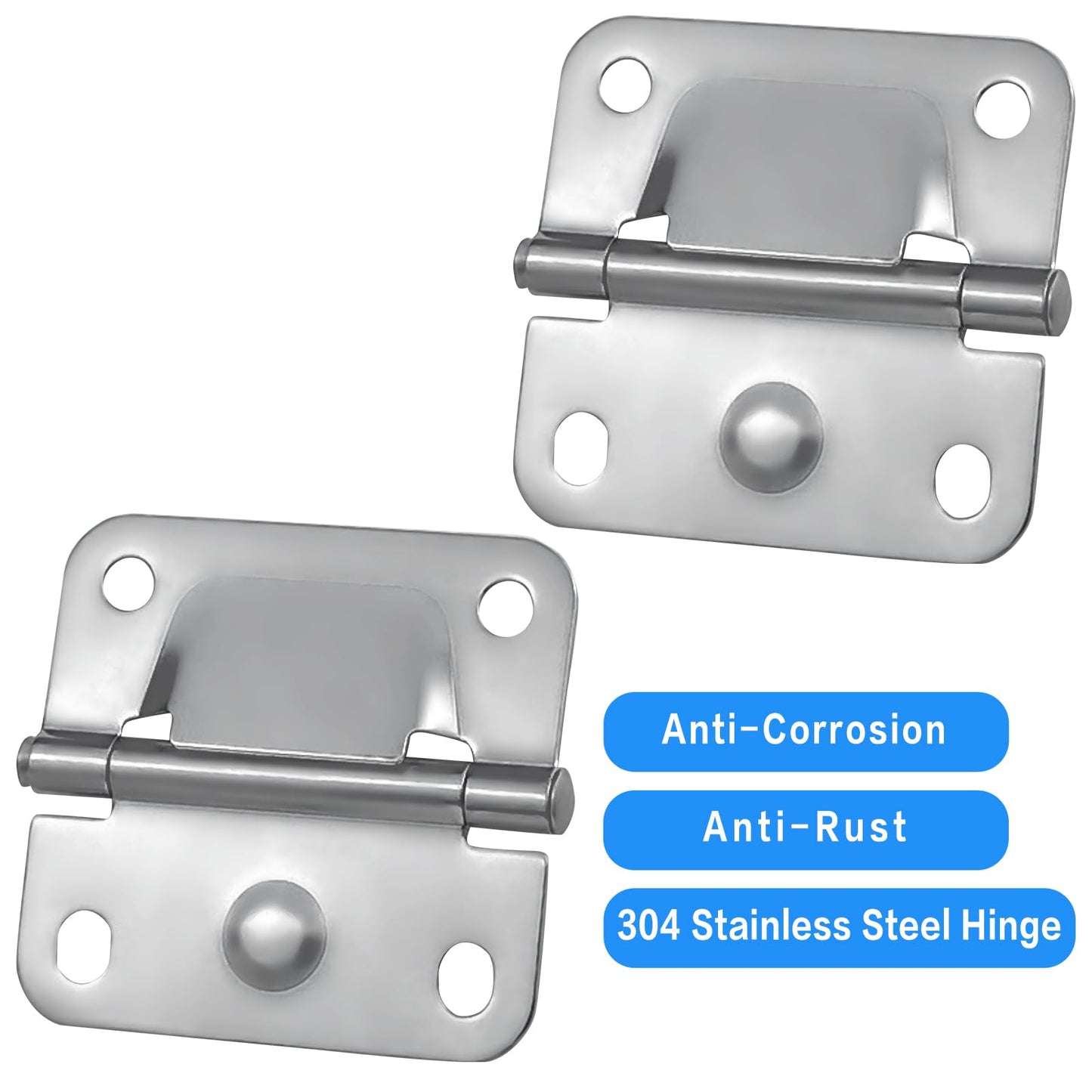 4 Pack Cooler Stainless Steel Hinges Accessories, with 16 Screw Sets, Coolers Replacement Fit for 5235, 5250, 5286b, 6262, 6270