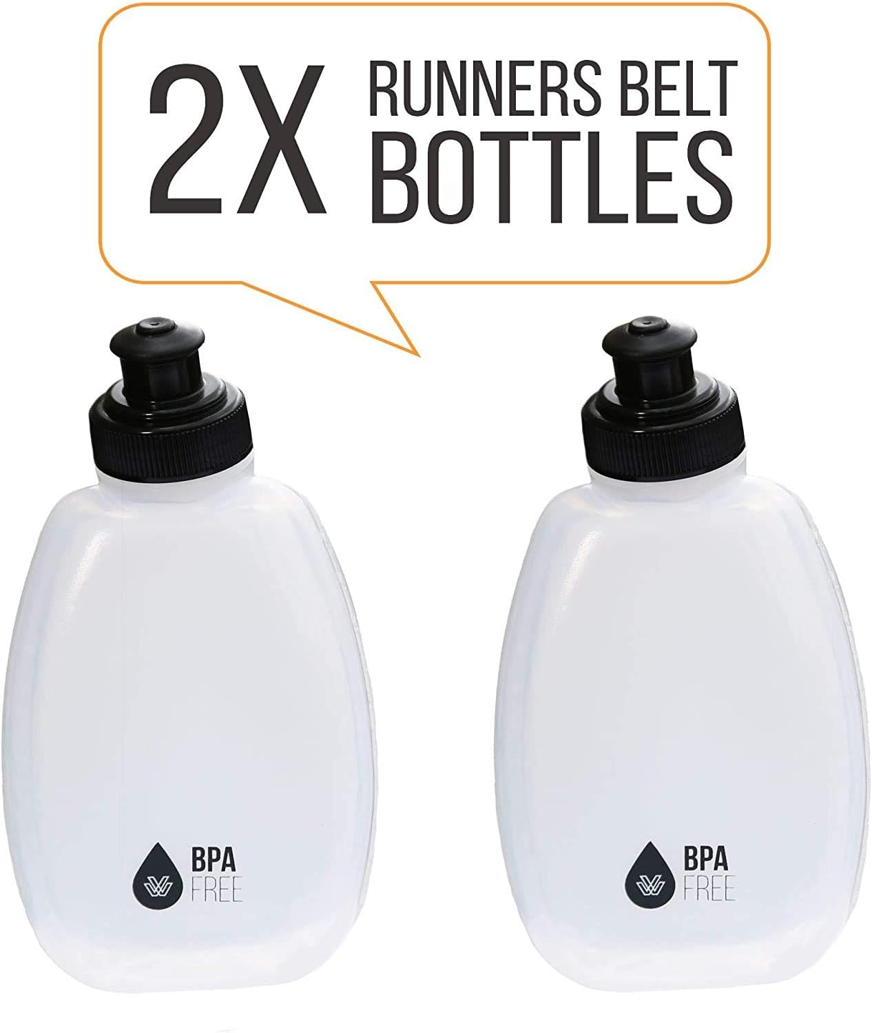 Premium Quality No Bounce Runners Hydration Belt With Reflectors, Smartphone Pocket & BPA free Water bottles