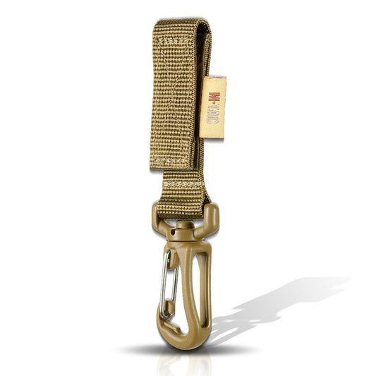 M-Tac Belt Key Holder with Carabiner - Molle Tactical Key Chains for Men - Coyote