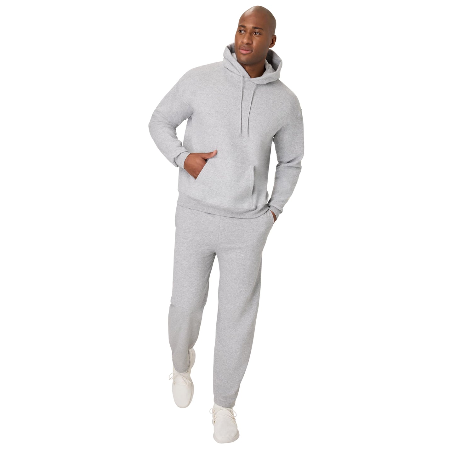 Hanes Men's EcoSmart Open Leg Pant with Pockets, LIGHT STEEL, LARGE