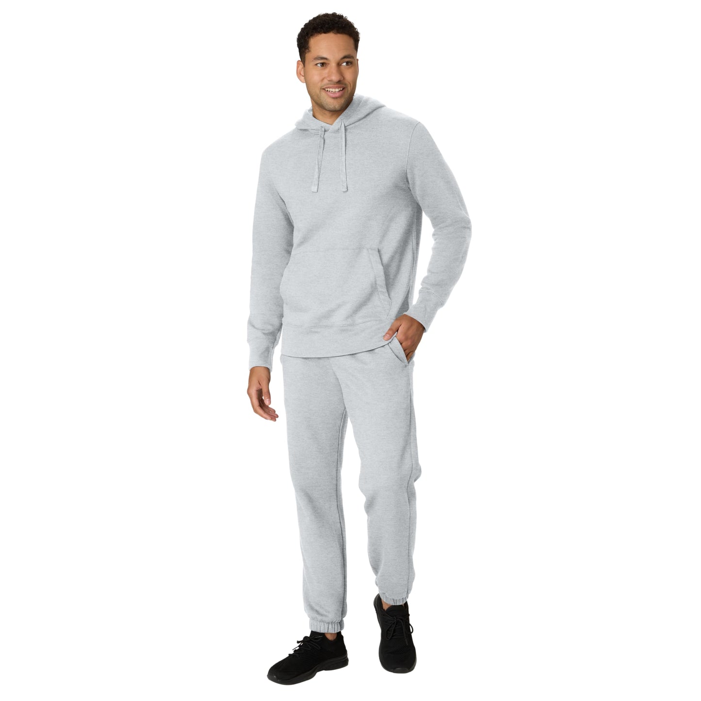 Hanes ComfortBlend Men's Originals Midweight Joggers with Pockets, Fleece Sweatpants, 30" Inseam, Light Steel