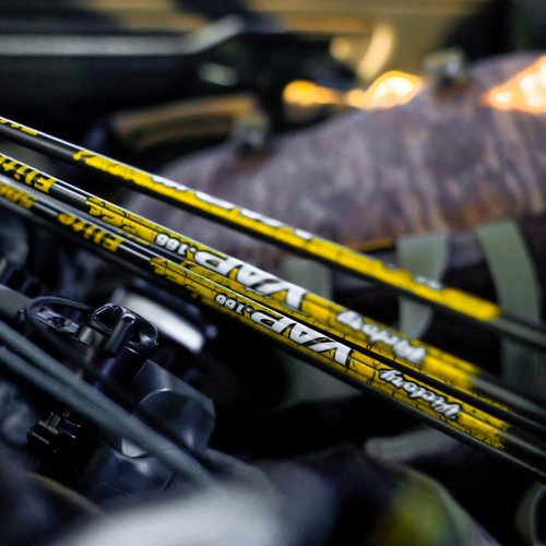 Victory Archery VAP 0.166" Micro Diameter Hunting Arrow (Spine: 300, 6 Pack Fletched, Straightness ± 0.001 - Elite - Yellow)