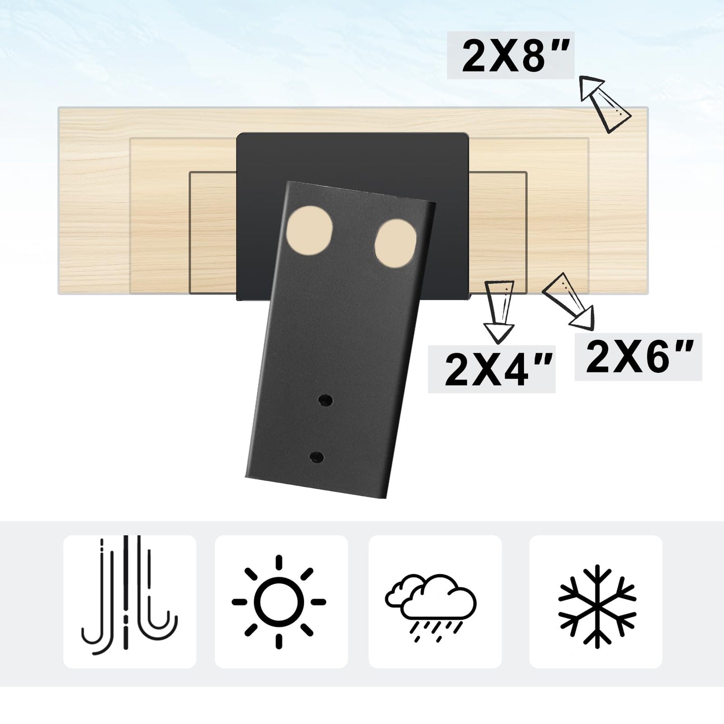 4 Pcs Outdoor 4"x4" Compound Angle Brackets,Deer Stand Brackets for Deer Stand, Hunting Blinds and Tree Houses