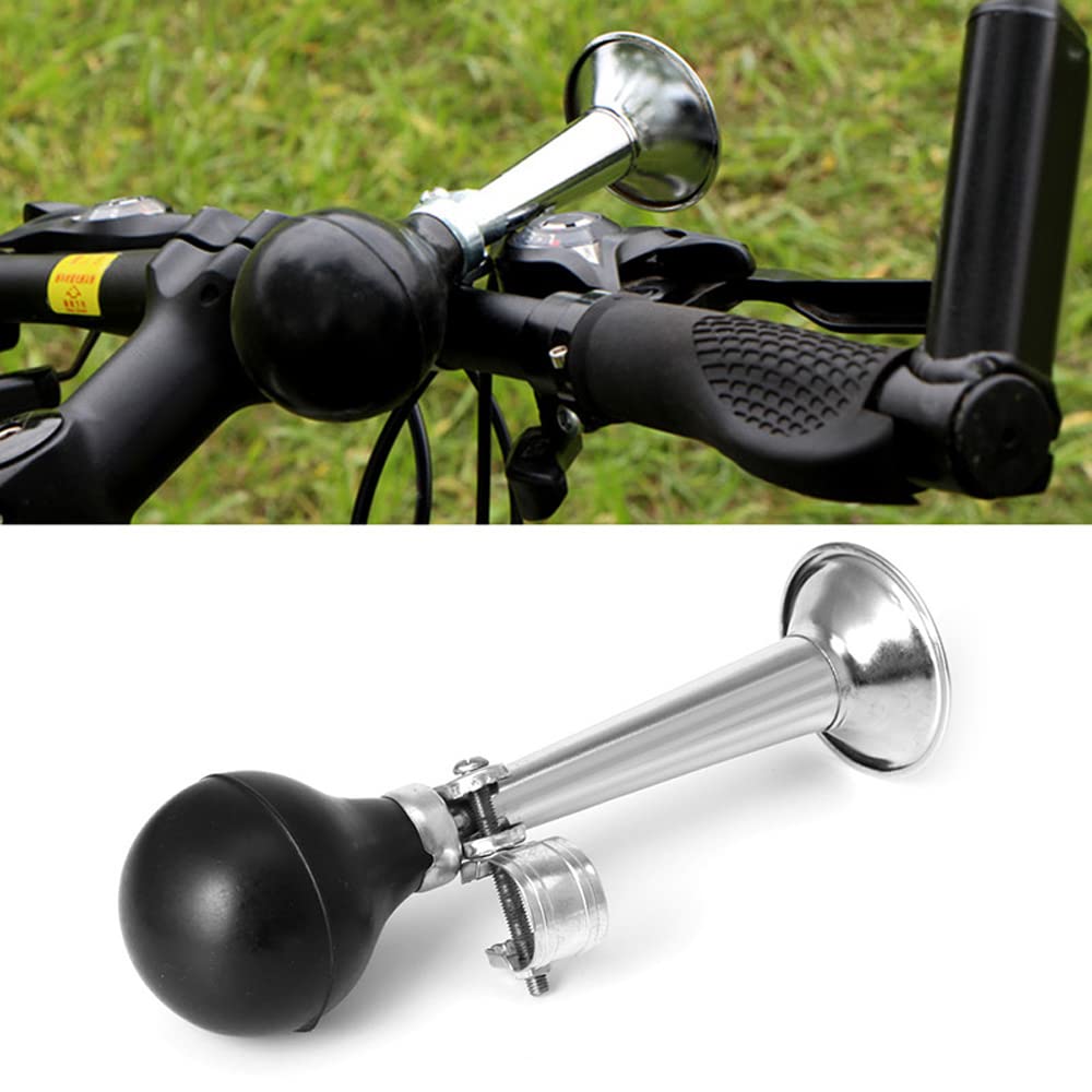 YehVeh 2 Pack Bugle Horn Bike Bell Metal Classic Bicycle Bell Bike Horn Clown Horn Handlebar Mount Rubber Squeeze Air Horns for Mountain Bike Cruiser Bike Toddler Tricycle Kids Bike Children's Bike