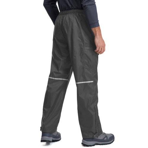 Men's Rain Pants Waterproof Over Pants Windproof Outdoor Hiking Pants for Golf, Fishing，Cycling Black