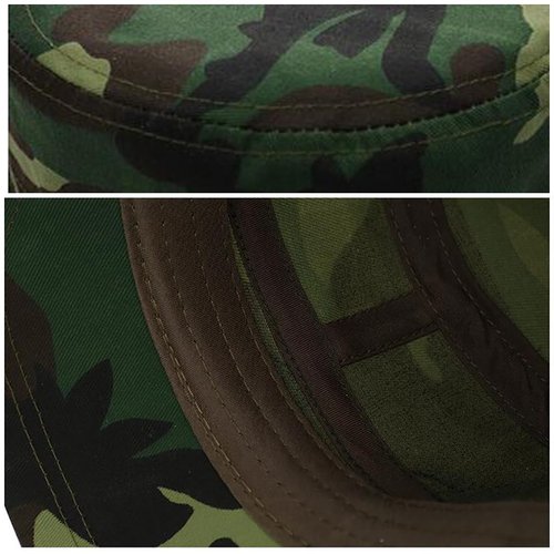 Malaxlx 2 Pack Green Camo Cadet Army Cap Military Hat for Men Women Adjustable Cotton Flat Top