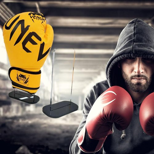 LITAITAI 1 Pack Boxing Glove Stand, Boxing Gloves Display Case, Vertical Boxing Glove Display Stand Baseball Glove Display Holder