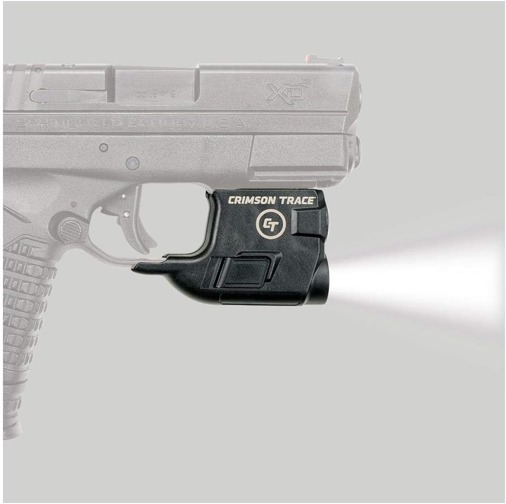 Crimson Trace Lightguard Weapon Light with Ambidextrous Controls, 2 Modes and Heavy Duty Construction for Tactical Carry, CCW and Competition
