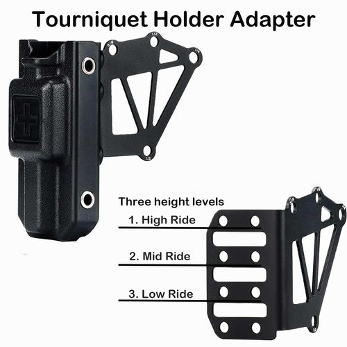 Tactical Holster Adapter Tourniquet Holder Mount QLS Extension Adapter Holster Accessories Belt Attachment Black
