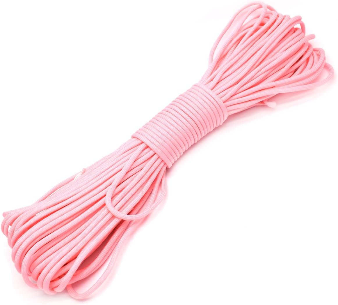 9 Strand Glow in The Dark Paracord 100 Feet 550 Luminous Parachute Cord (1# White)