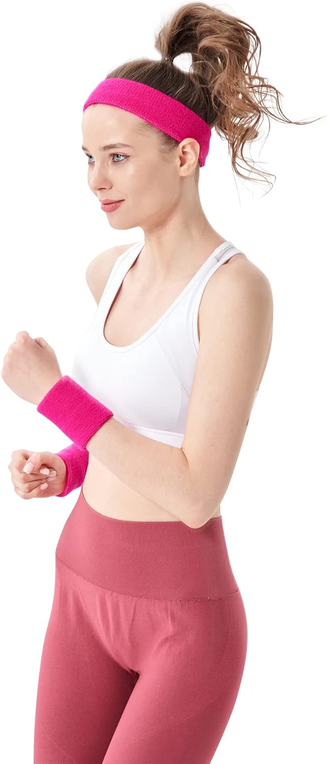 Mallofusa 10 Pack Colorful Sports Basketball Football Absorbent Wristband Party Outdoor Activity