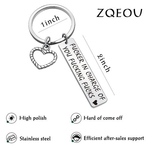 ZQEOU Funny Boss Day Gifts Boss Appreciation Keychain The Office Keychain Chief Leadership Jewelry Coworker Leaving Gift Coworkers Retirement Gift
