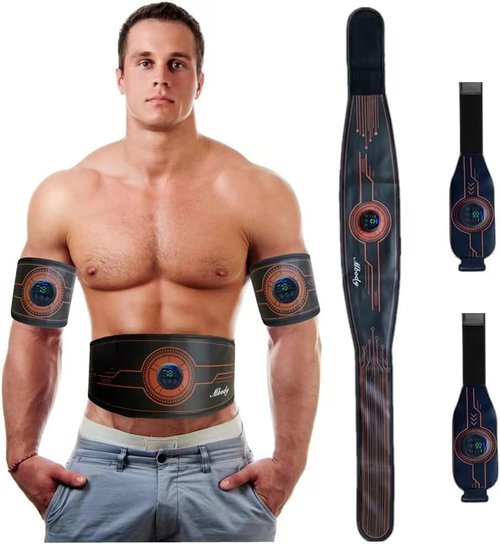Mtoner Abs Stimulator Muscle Training Fitness Workout Equipment Ab Core Toner Belt for Abdominal/Arm/Leg Full Set Fit 23''-60'' man and woman