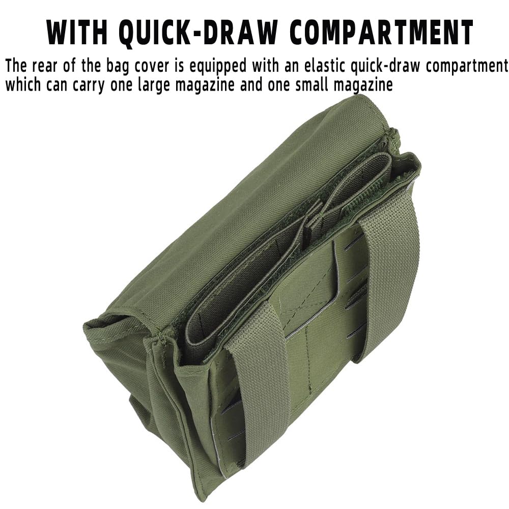 Tactical MOLLE 9MM/5.56 Mag Pouch,Multifunctional Groceries Pouch Military Utility Waist Bag Mobile Phone Fanny Pack for Vest Belt