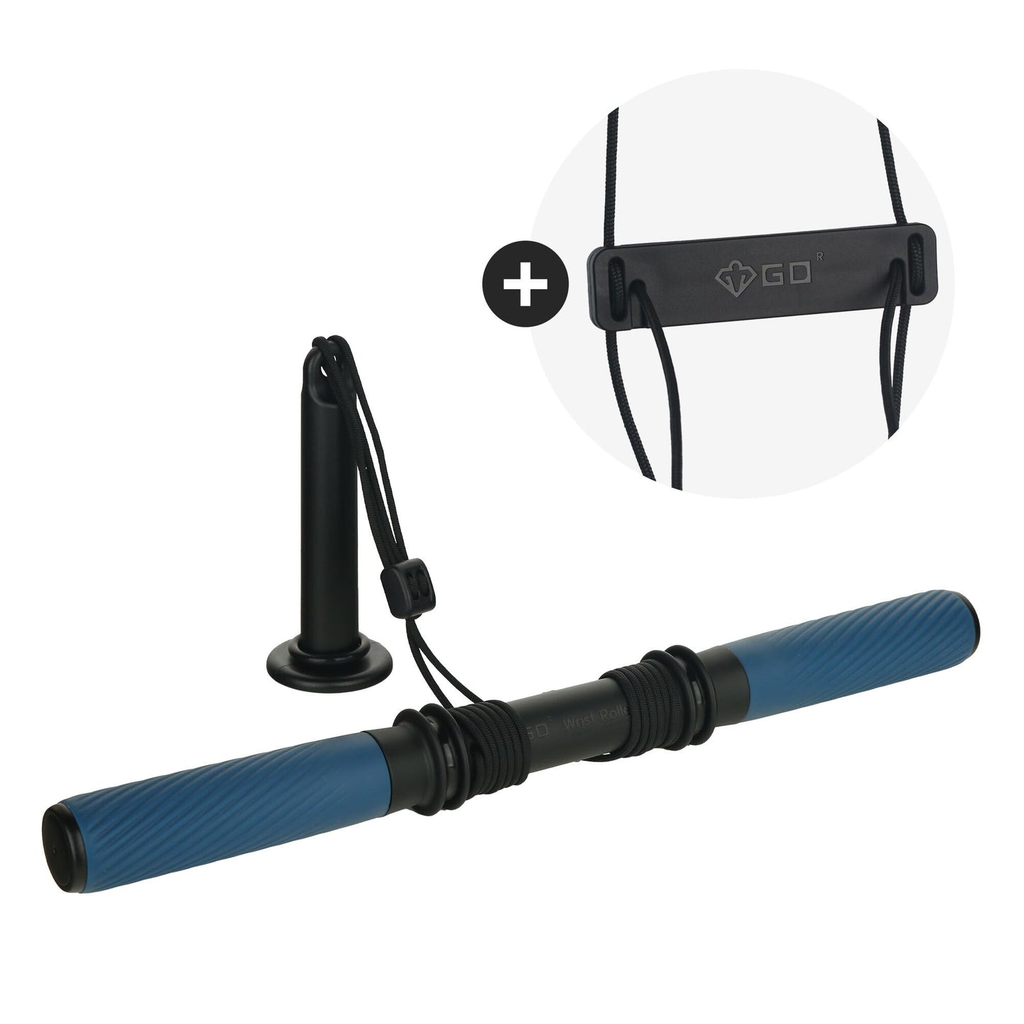 GD Hanging Wrist Roller Forearm Blaster- Forearm Strengthener Exercise Equipment Wrist Trainer for Muscle building and Injury prevention Hand Grip Strength (Hanging Rope Color : Black)