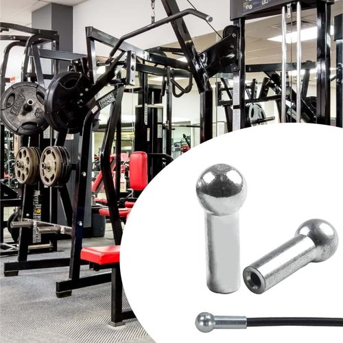 SquEqu 5 Pack Pulley Cable End Terminals Metal Ball Stopper Joint Lugs Attachment Parts for Gym Weight Lifting Machine Fitness Equipment Running (for Diameter 5mm Wire)