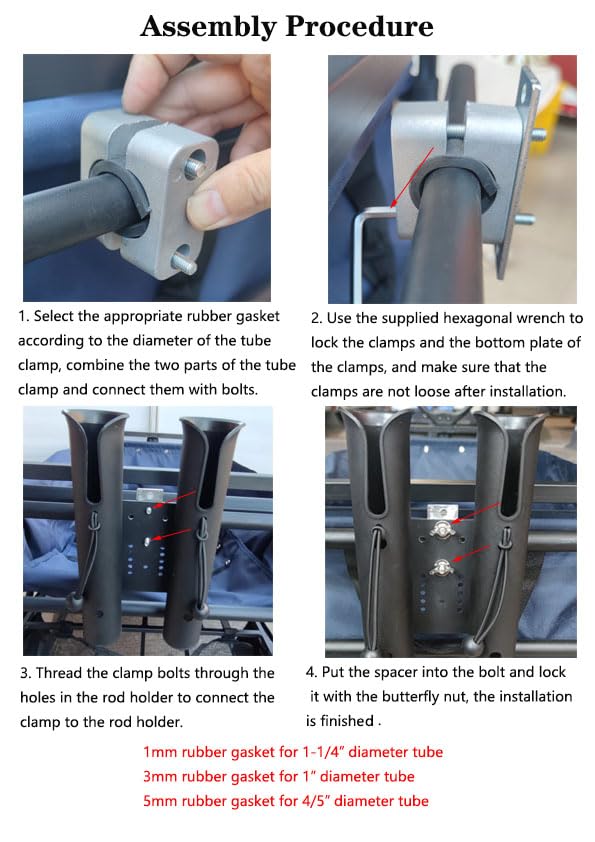 Fishing Rod Holder for Bike, Cart, Camping Carts,Scooter, Motorcycle, ATV & Beach Car