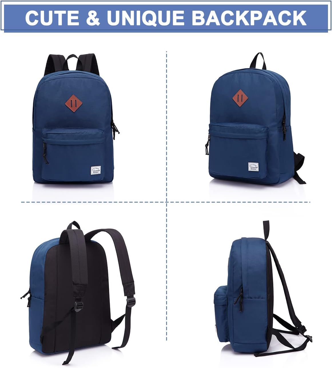 VASCHY Backpacks Handbags, Lavender, M