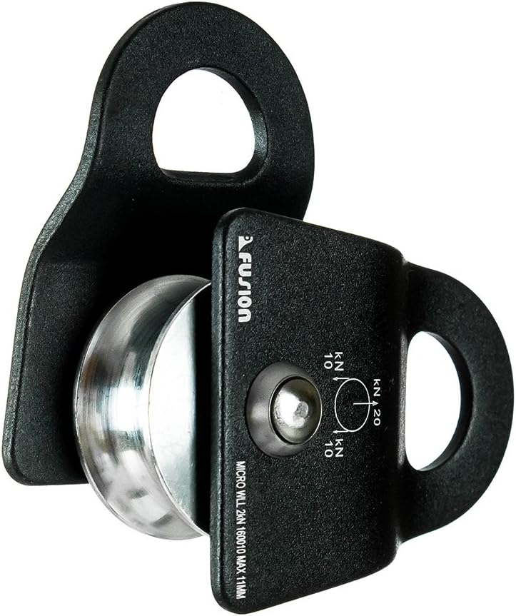 Fusion Climb Ekat Micro Aluminum Side Swing Pulley, Backyard Zipline, Trolley