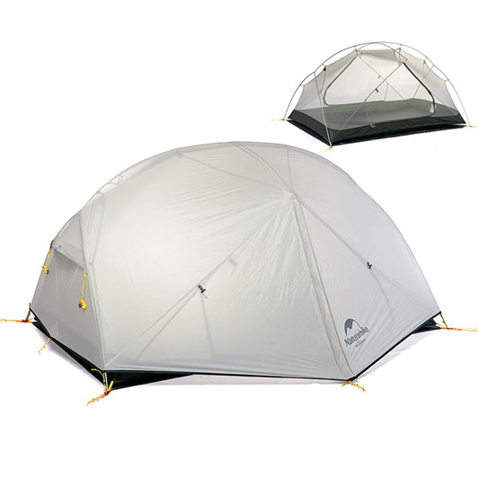 Naturehike Mongar Backpacking Camping Tent 2 Person Lightweight 3 Season Waterproof Hiking Tent Double Crossbars Easy Setup Double Layer for Hunting Outdoor Mountaineering Travel with Footprint