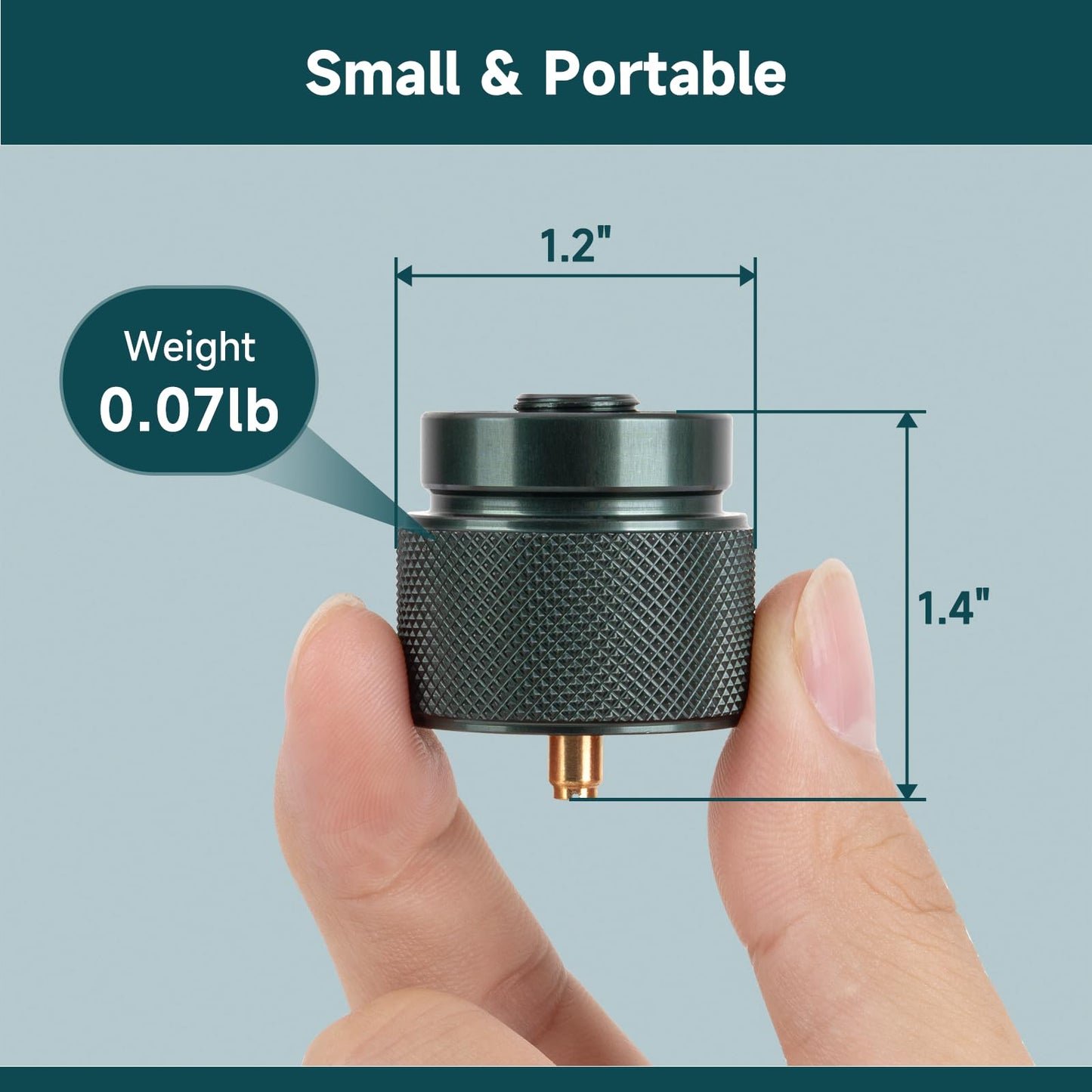 GASPRO Propane to Butane Adapter, 1 Lb Propane Tank Input and EN417 Lindal Valve Output, Camping Stove Adapter for Backpacking Stove, Portable Burner, Heater, Auto-Off