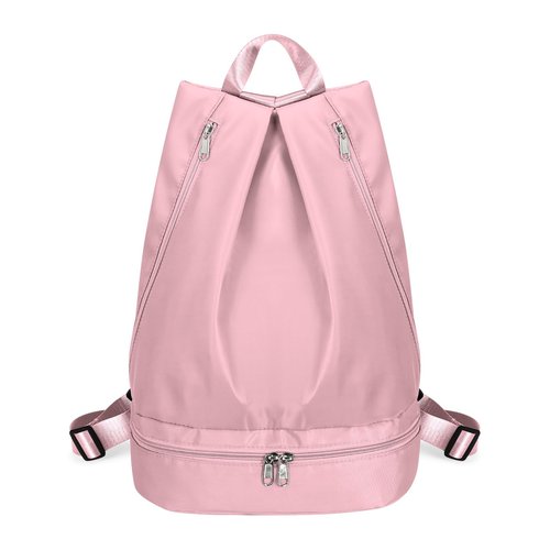 Perselief Women's Gym Backpack Waterproof Swimming Backpack with Shoe Compartment & Wet Pocket, Sports Travel Backpack Small Gym Bag