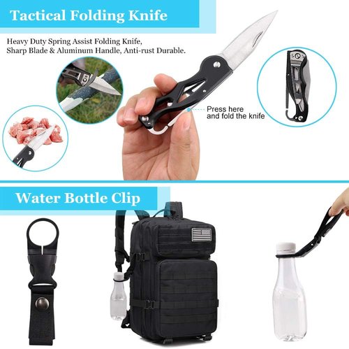 EMDMAK Survival Kit Outdoor Emergency Gear Kit for Camping Hiking Travelling or Adventures