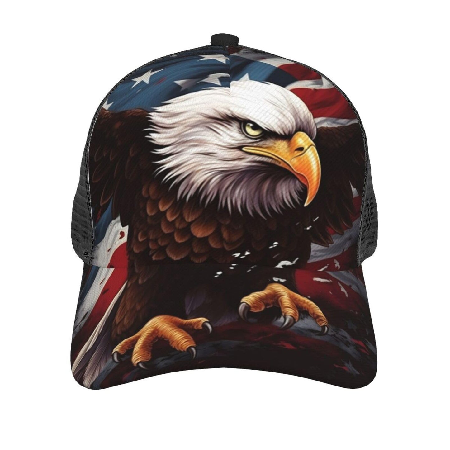 Generic Funny Baseball Hat for Women Men, Dad Cap Trucker Hat Adjustable Fit for Summer Sport Travel Beach - Eagle American Flag, Pattern - 7