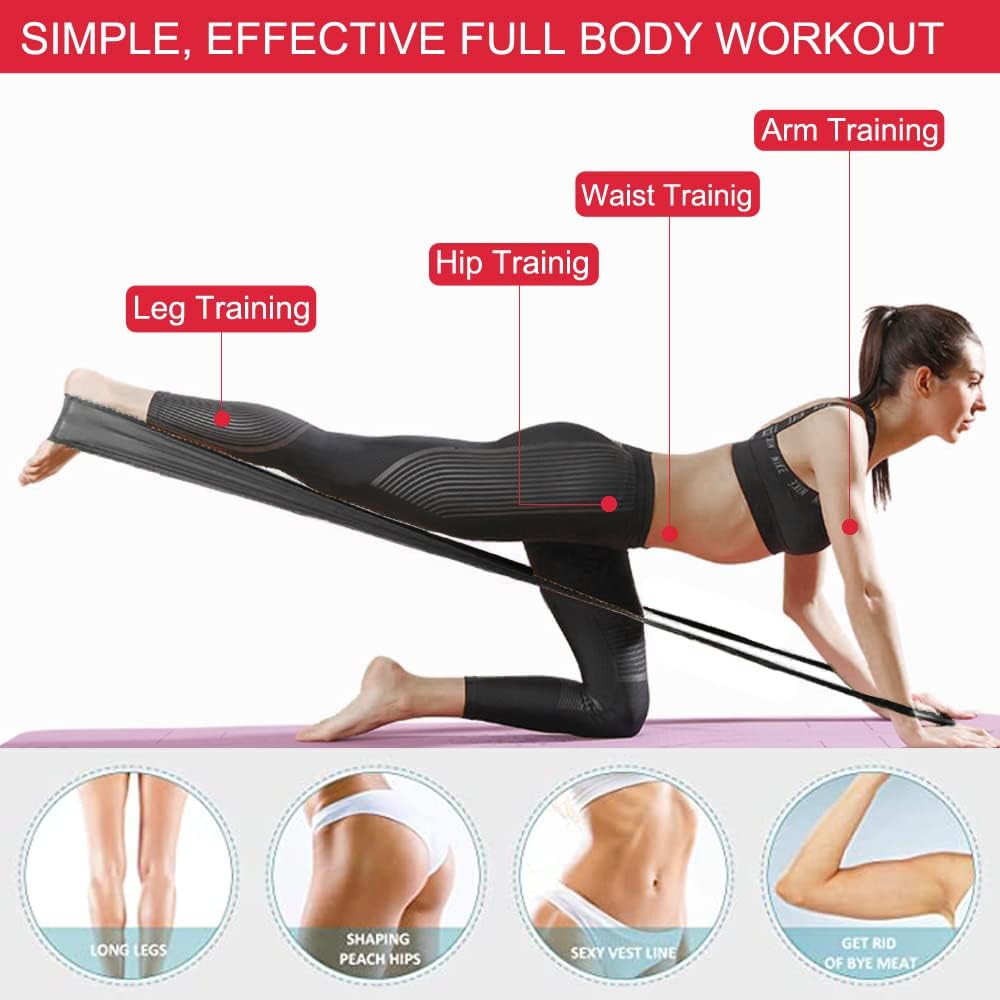 Resistance Bands, Elastic Exercise Bands for Working Out, Physical Therapy, Recovery, Yoga, Pilates, Strength Training